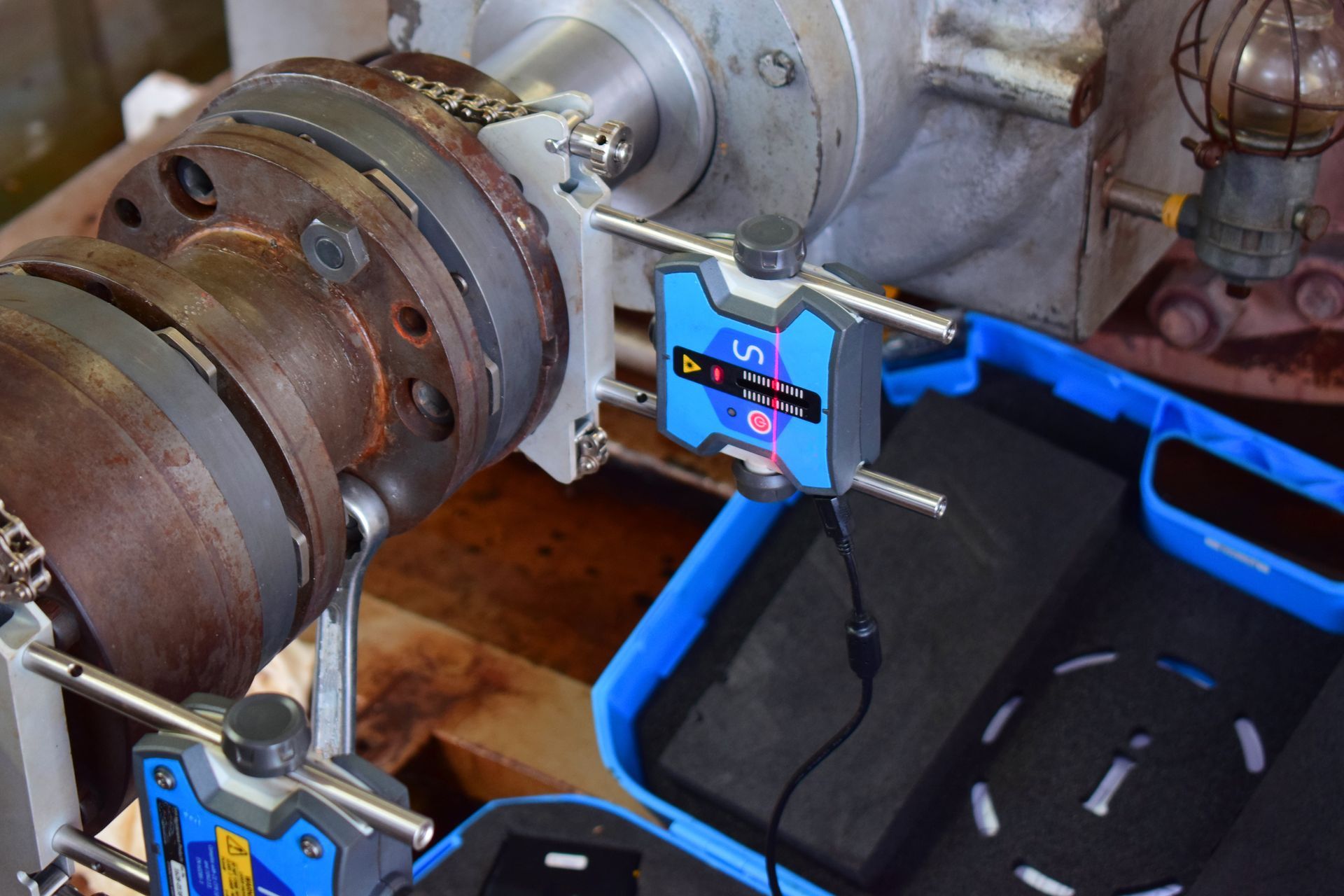 Alignment Tool Measuring a Machine's Flanges — Mi Plumber Wagga Wagga in Lake Albert, NSW
