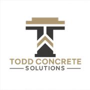 Logo for Todd Concrete Solutions: a stylized "T" in white and gold on a black background.