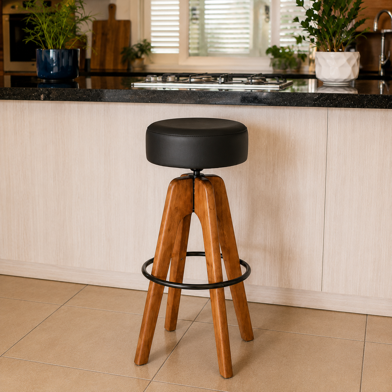 Banqueta Premium Couro Liso