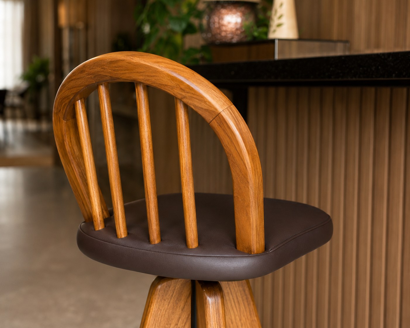 Banqueta Comfort Marrom Liso
