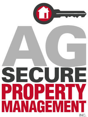 Logo for AG Secure Property Management: gray initials 