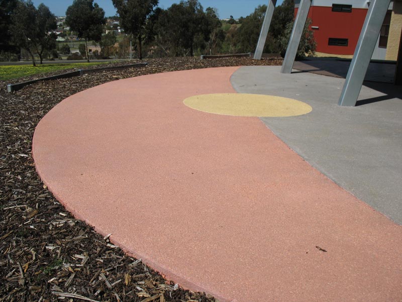 Colored concrete flooring