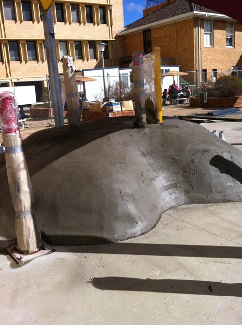 View of concrete playground