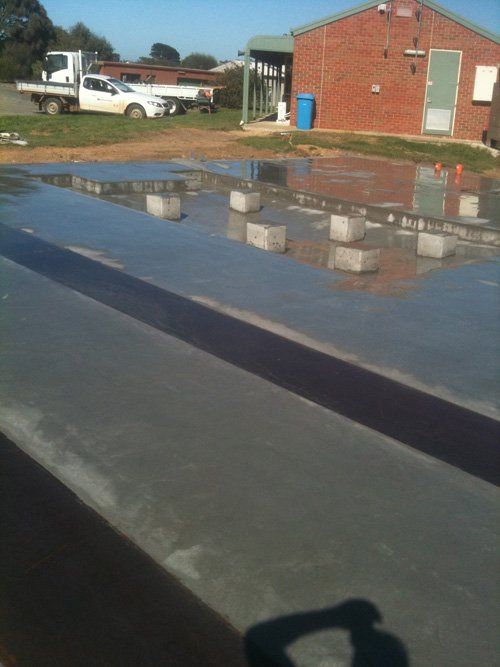 Exterior colored concrete flooring at Barwon Water Anglesea