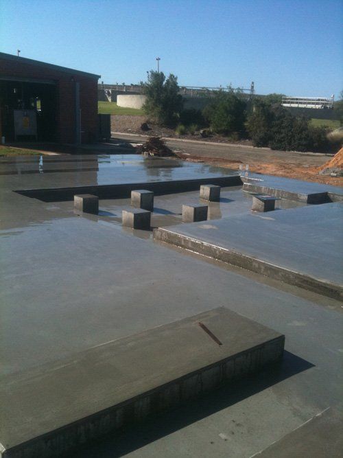 Exterior colored concrete flooring at Barwon Water Anglesea