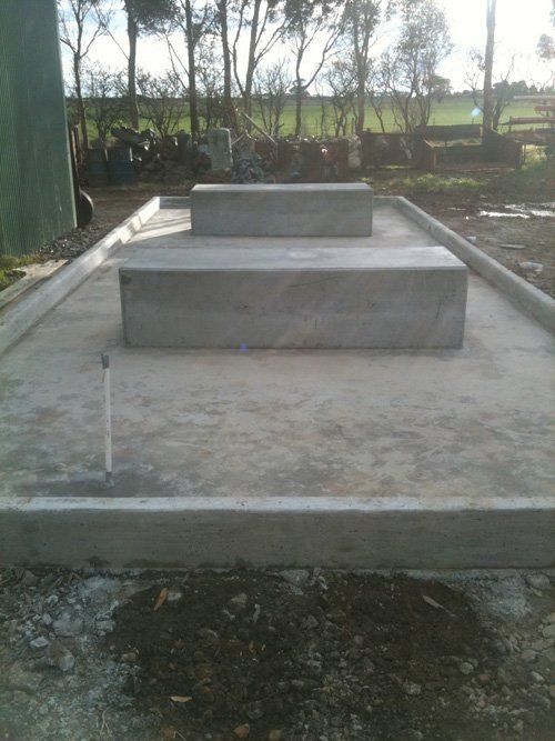 View of constructed concrete Support Base