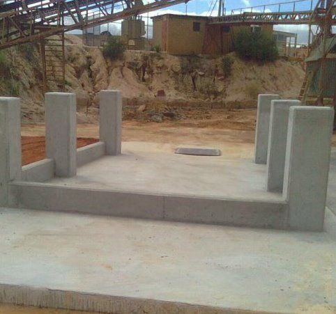 View of constructed concrete Support Base