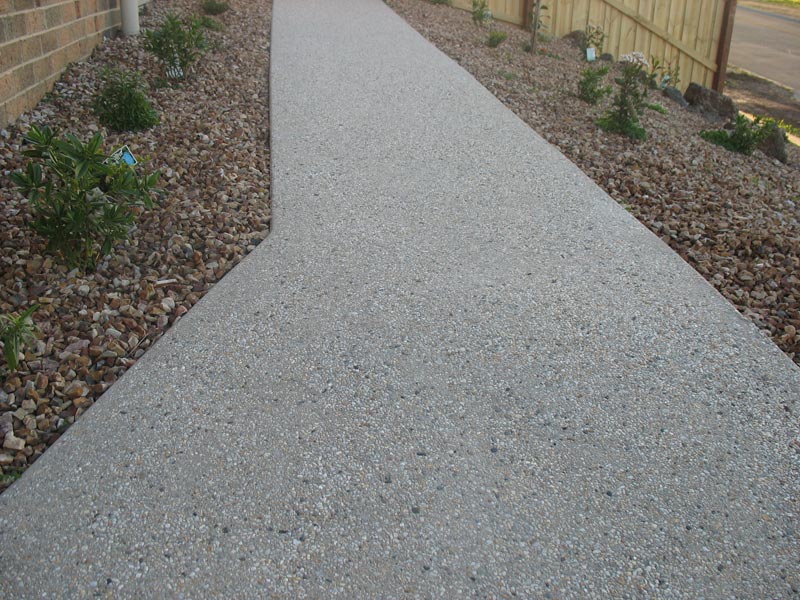 View of concrete pathway