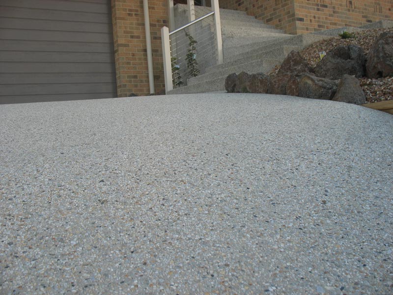 View of concrete driveway