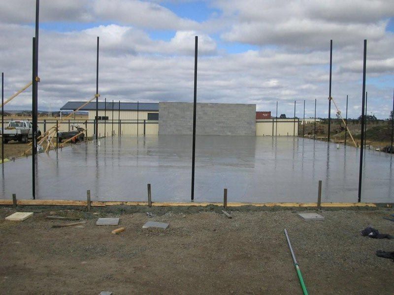 Tennis court construction in progress