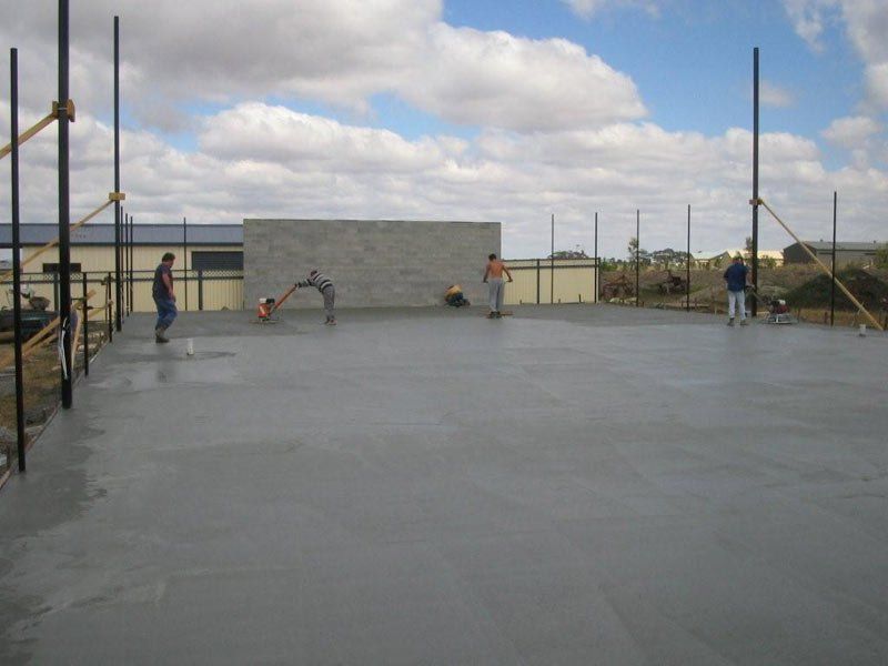 Tennis court construction in progress