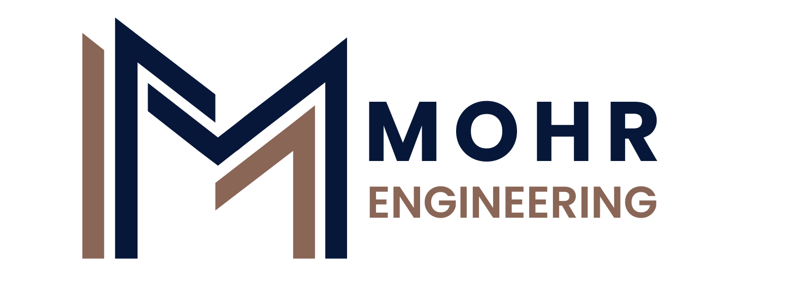 The logo for Mohr Engineering is a blue and brown logo.