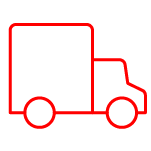 Red outline of a delivery truck.