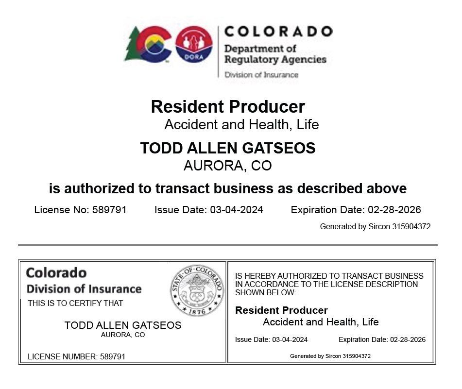 Colorado life insurance license