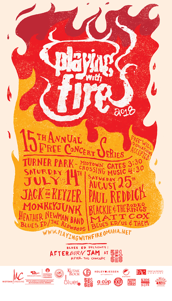 A poster for the 15th annual turner park free concert series