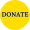A yellow circle with the word donate on it