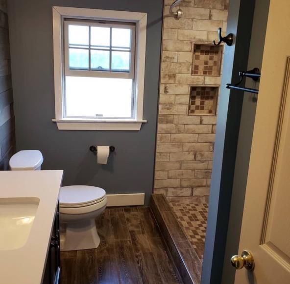 a room that is being remodeled with a lot of tools on the floor