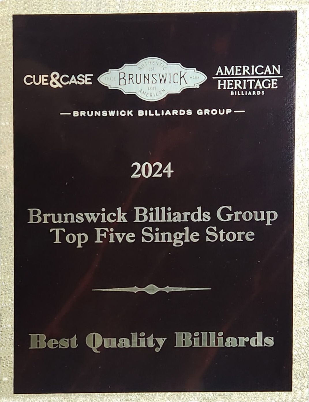 Best Quality Billiards - Brunswick Top5 Independent Dealer Nationwide 2024