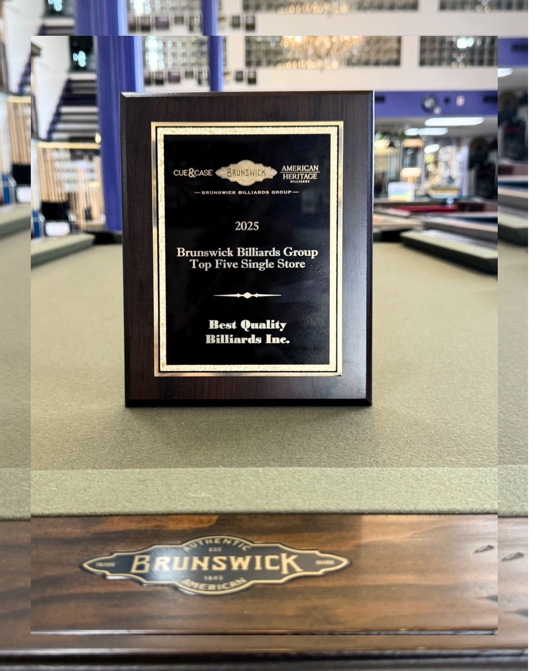 Best Quality Billiards Brunswick Top 5 Independent Dealers in the USA 3 Years Running