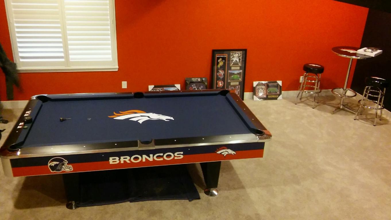 Official NFL Bronco Pool Table
