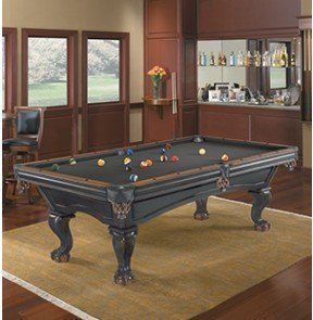 Brunswick Gold Crown VI Tournament Slate Pool Table in Matte Black