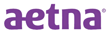 Aetna health insurance logo in purple text