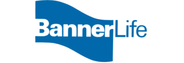 Banner Life Insurance logo with blue wave design