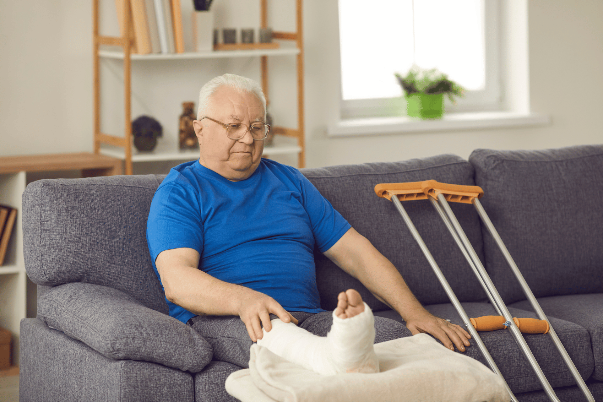 Connecticut small business owner working from home during recovery with disability insurance coverage