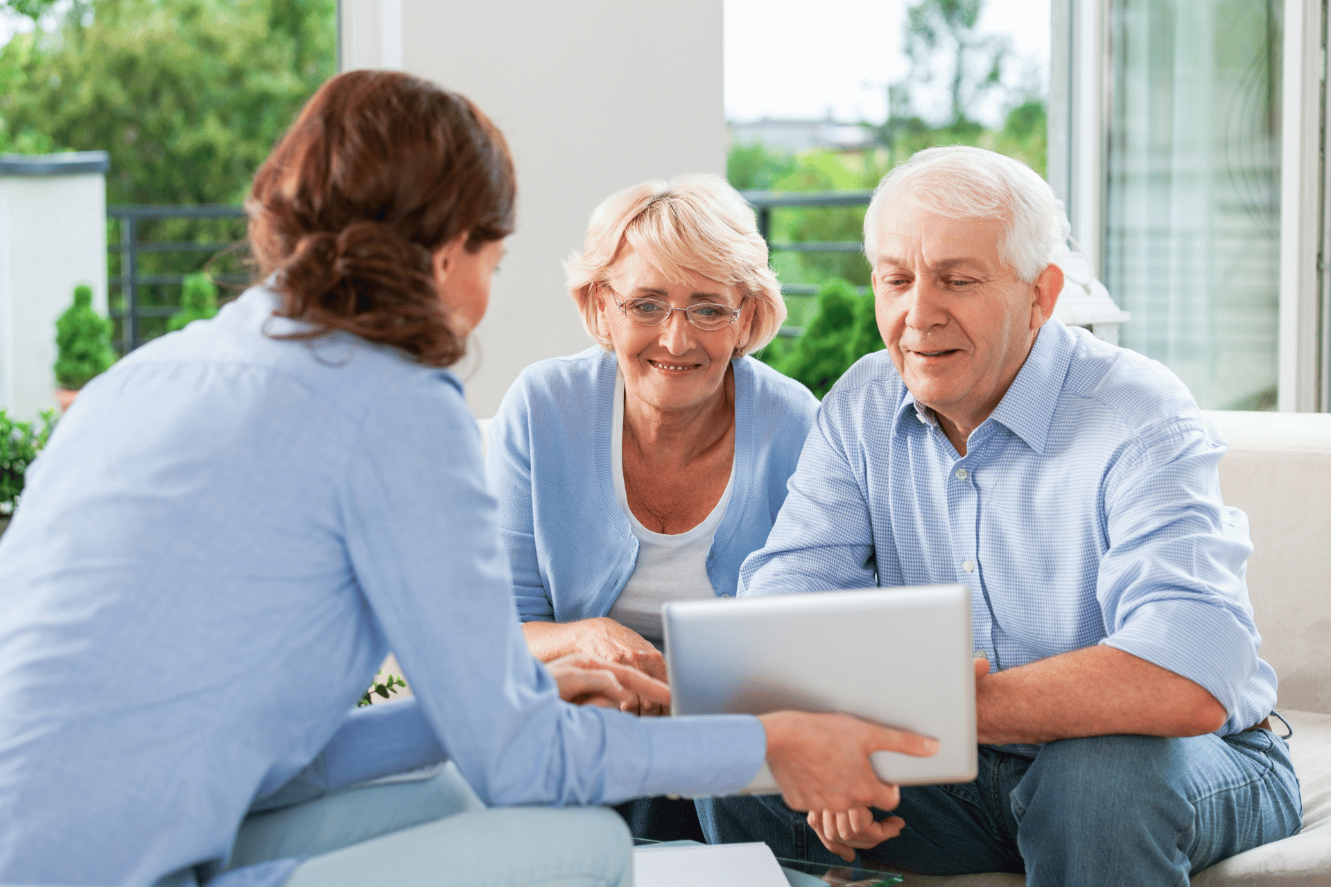 Senior in Connecticut reviewing Medicare Advantage plan options with a licensed advisor