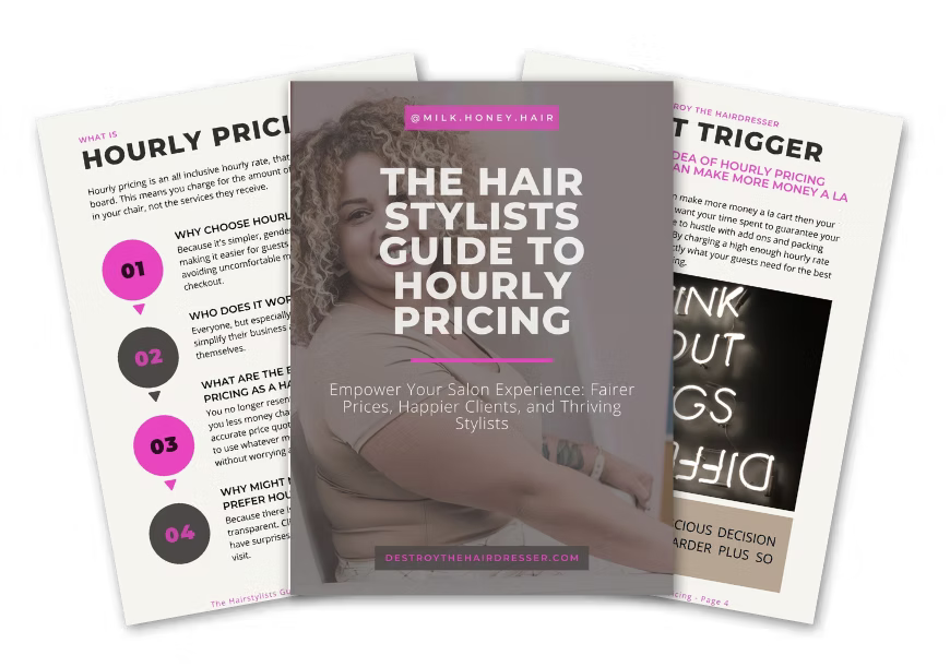 Woman with curly, blonde-brown hair, wearing an orange top and looking away.