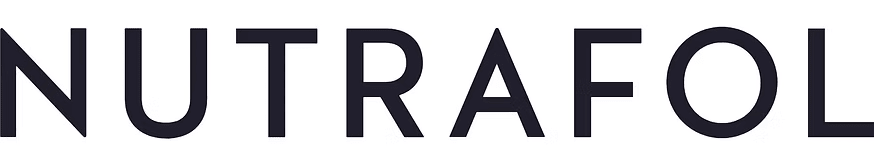 NUTRAFOL in dark gray block letters on a white background.