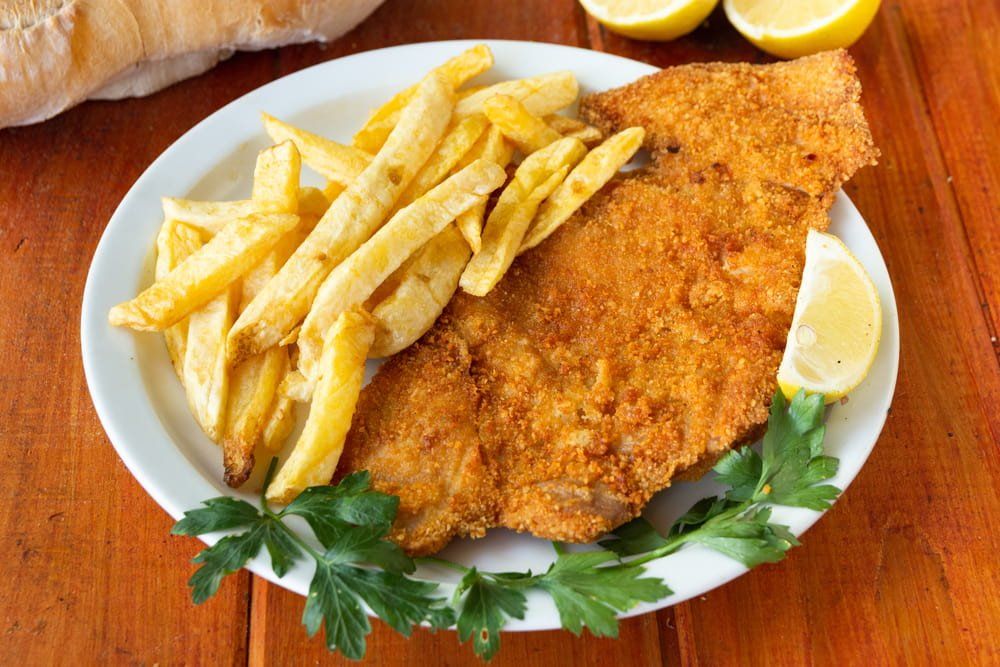 Fried Veal Milanesa With Potatoes — Pub In Bundaberg, QLD