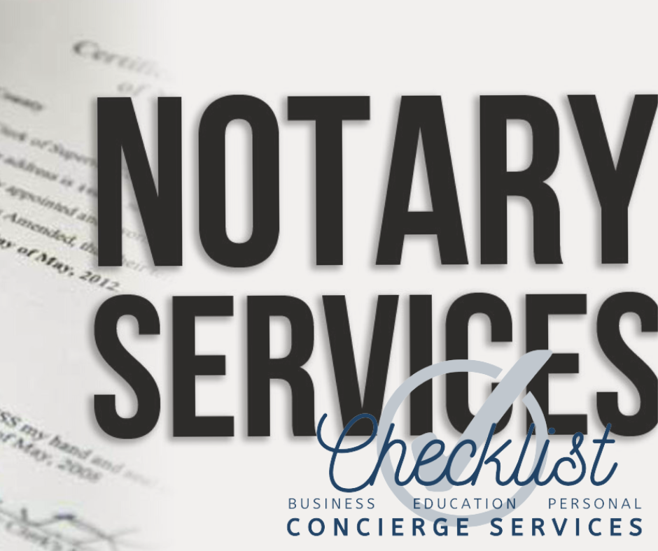 Notary Services — Cullman, AL — Checklist Concierge Service