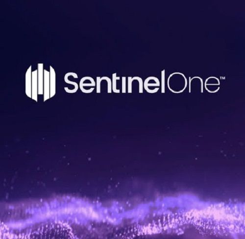 The SentinelOne logo on a purple background.