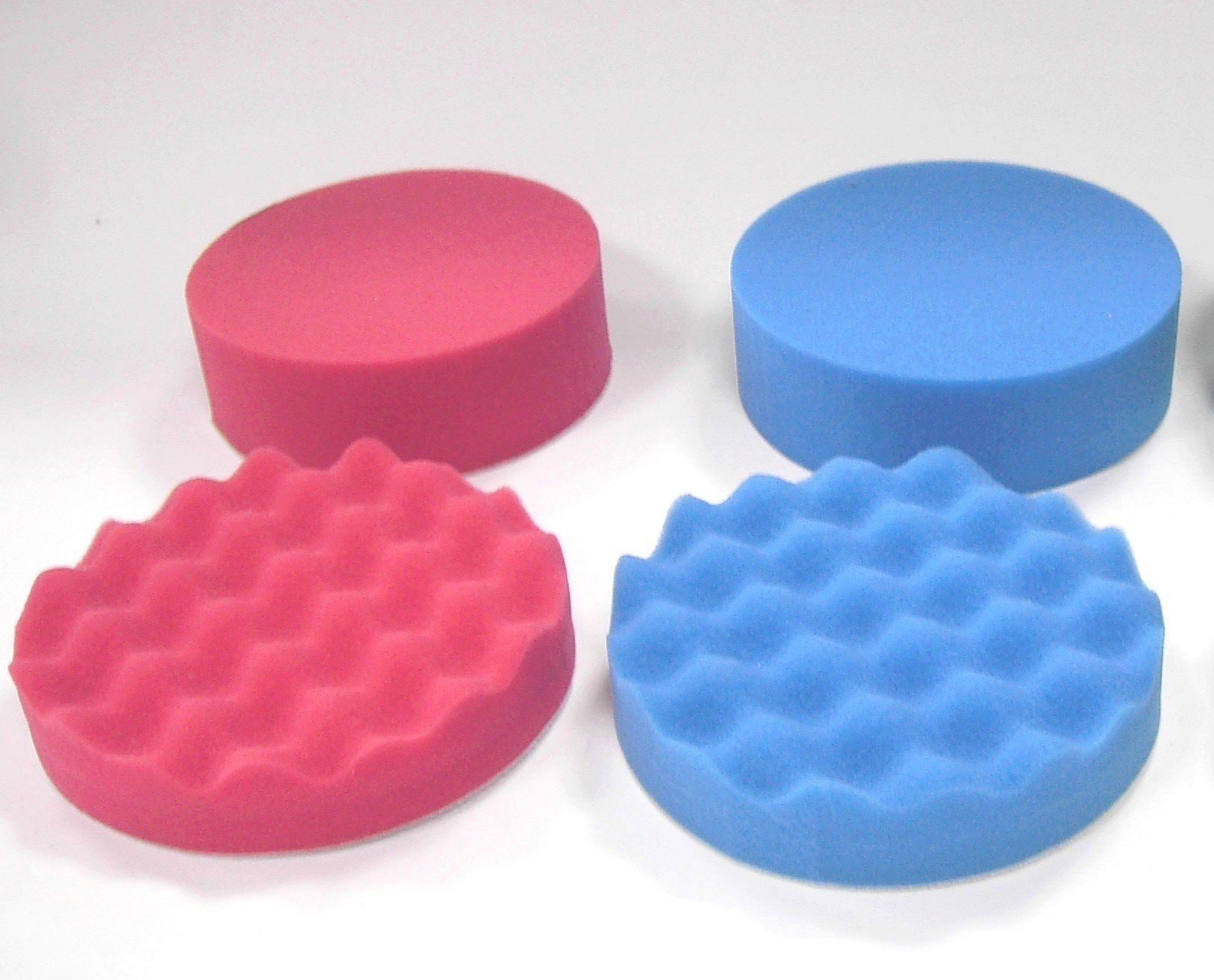 VONROC Set Base Tamponi Per Lucidatura Auto - 3 Pezzi Da 125mm (Rosso, Giallo, Nero) Per Levigatrice A Doppia Azione