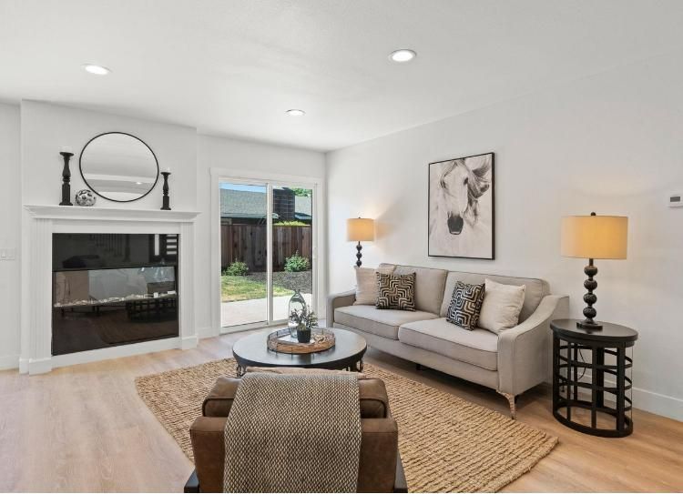 A living room in a staged home.