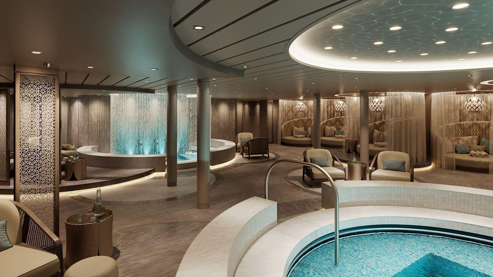 AROYA Manara ship interior with Arabian-inspired design