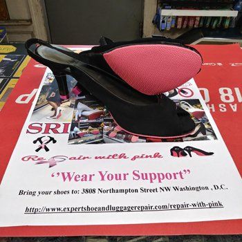 Professional Shoe Repair — Shoes with Pink Sole in Washington, D.C