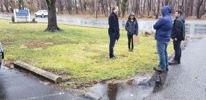 Planning and sizing the Rain Garden.