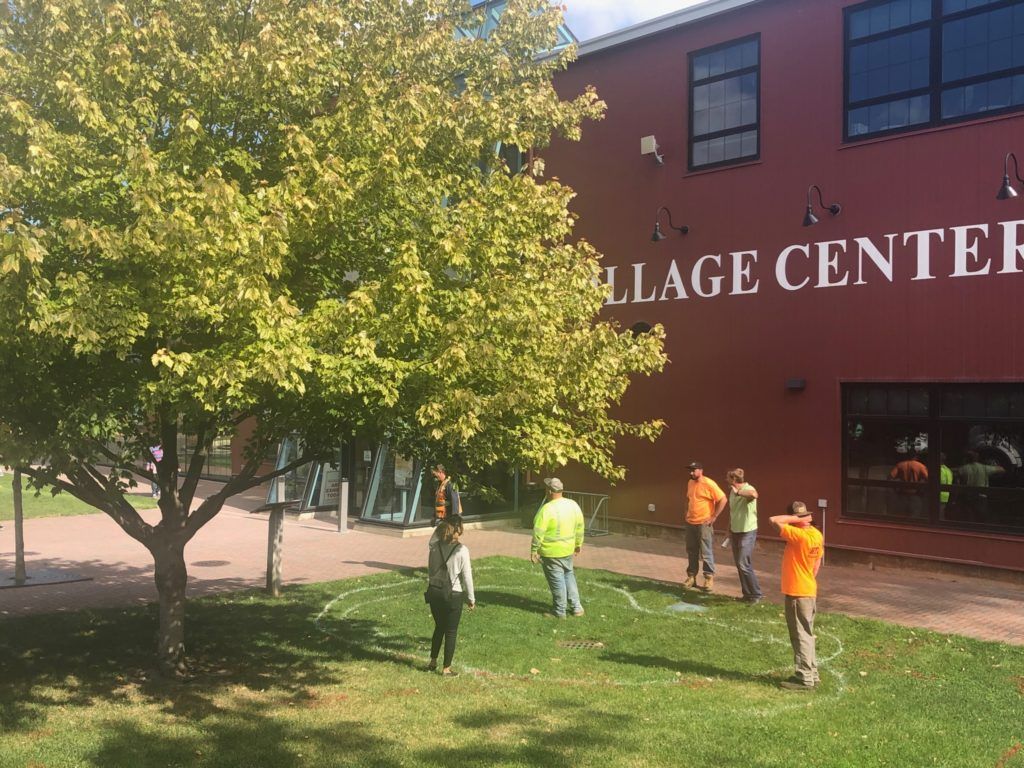 Digging crew gets started.