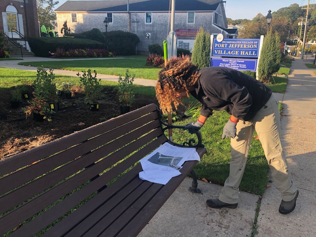 Consulting plans for plant placement.