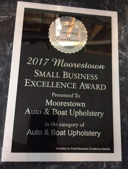 Award - Auto & Boat Upholstery in Moorestown, NJ