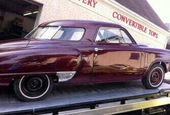 Maroon vintage car — Auto upholstery in Moorestown, NJ