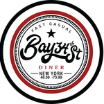 a logo for bay st diner in new york