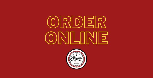 a red background with the words `` order online '' on it