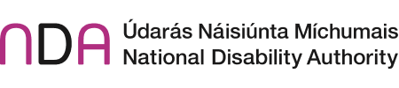 A logo for the national disability authority is shown