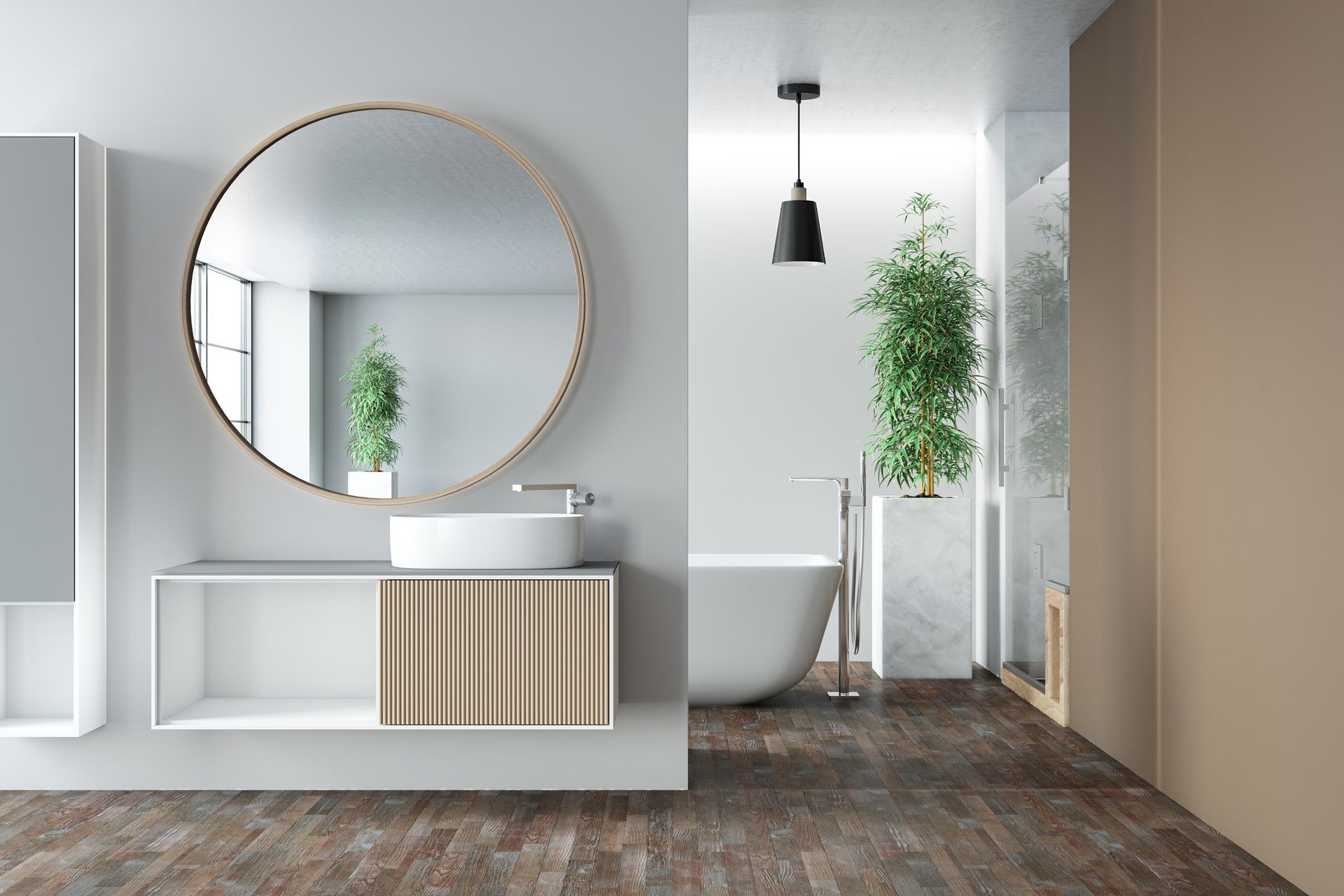 Modern bathroom interior – California - Laguna Hills Construction, Inc.