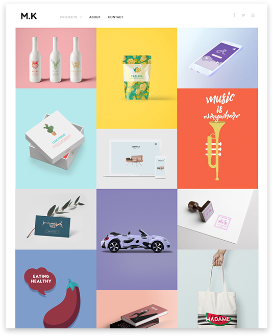 bright website palette