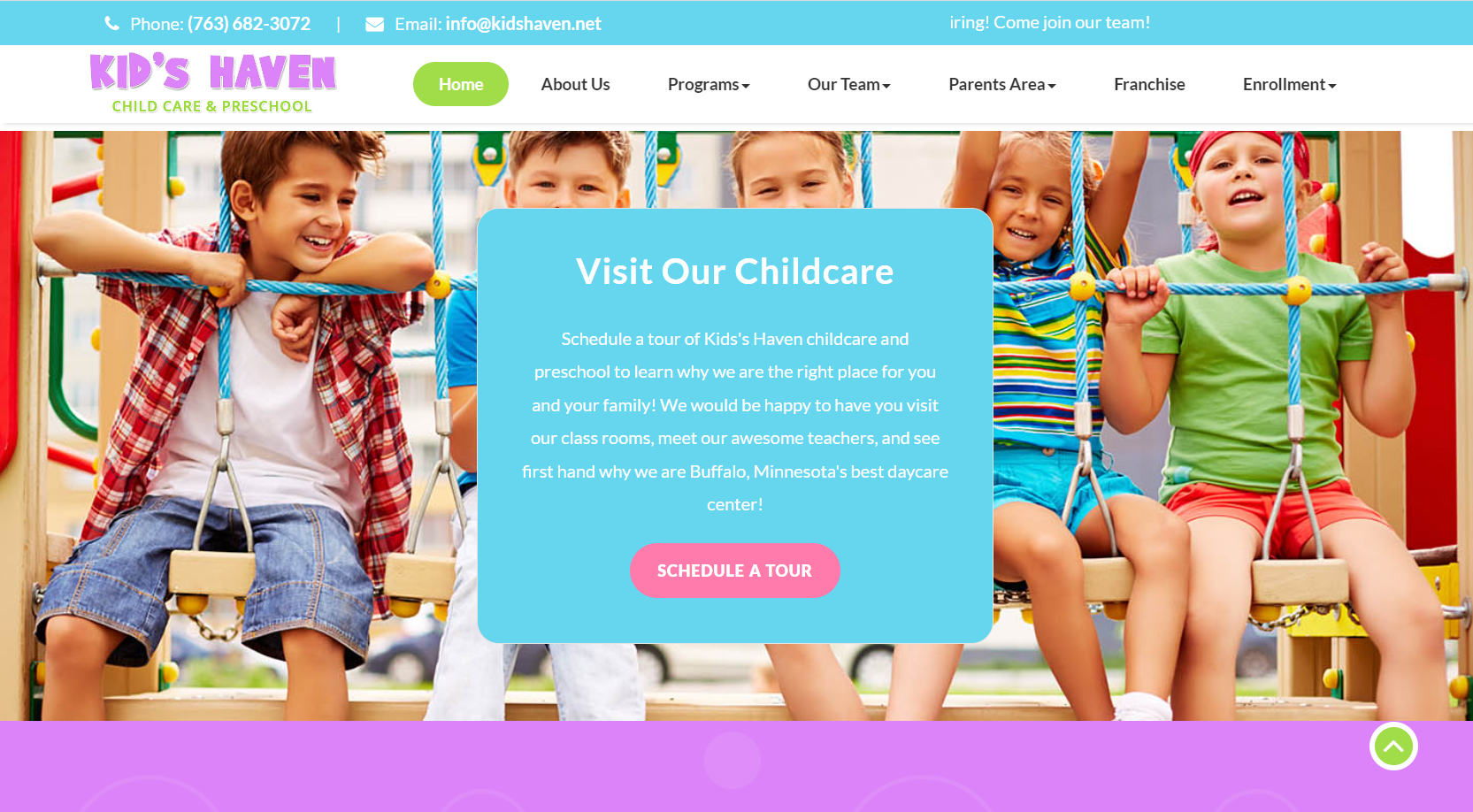 cute daycare website