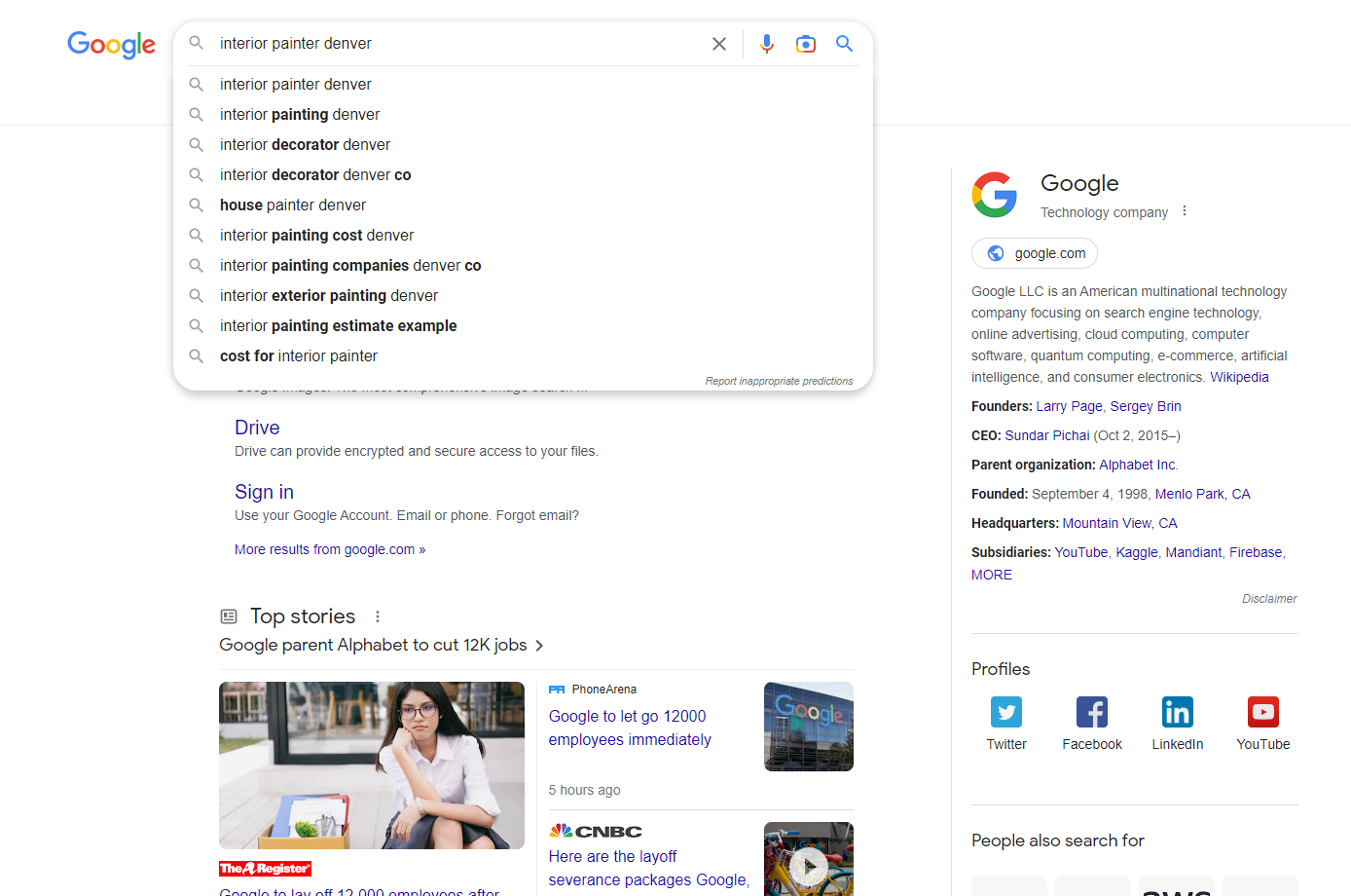 keyword google search